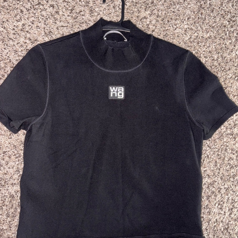 Alexander Wang Black Short Sleeve Top / Large